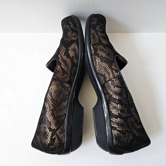 Dansko Shoes Womens 39 / 8.5 9 Olivia Snake Leather Loafers Metallic Bronze - Picture 10 of 13